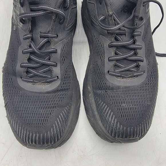 Hoka One One Bondi 7 Mens 10 Triple Black Running Shoes Athletic Outdoors Casual - Picture 9 of 13